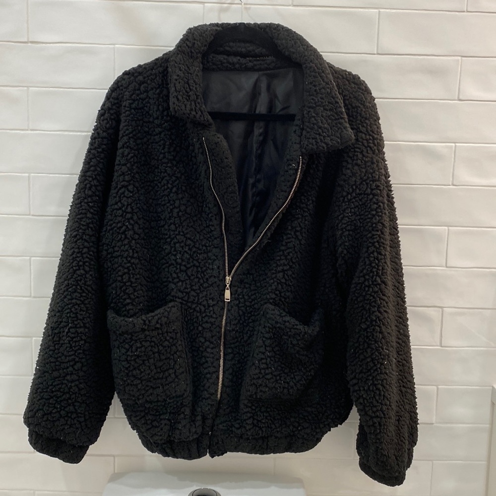 Black puffer jacket